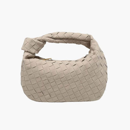 Limnick – Women's Mini Suede Shoulder Bag with Woven Knot Design
