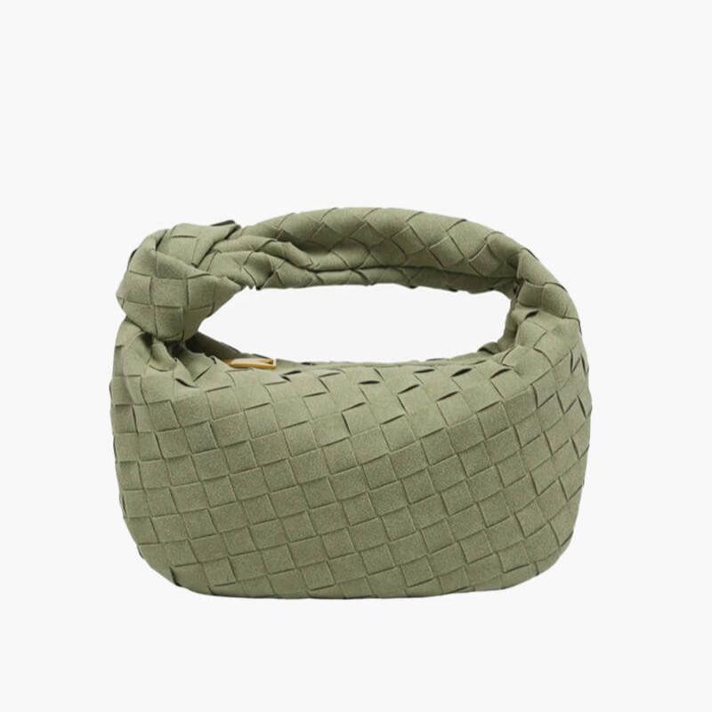 Limnick – Women's Mini Suede Shoulder Bag with Woven Knot Design