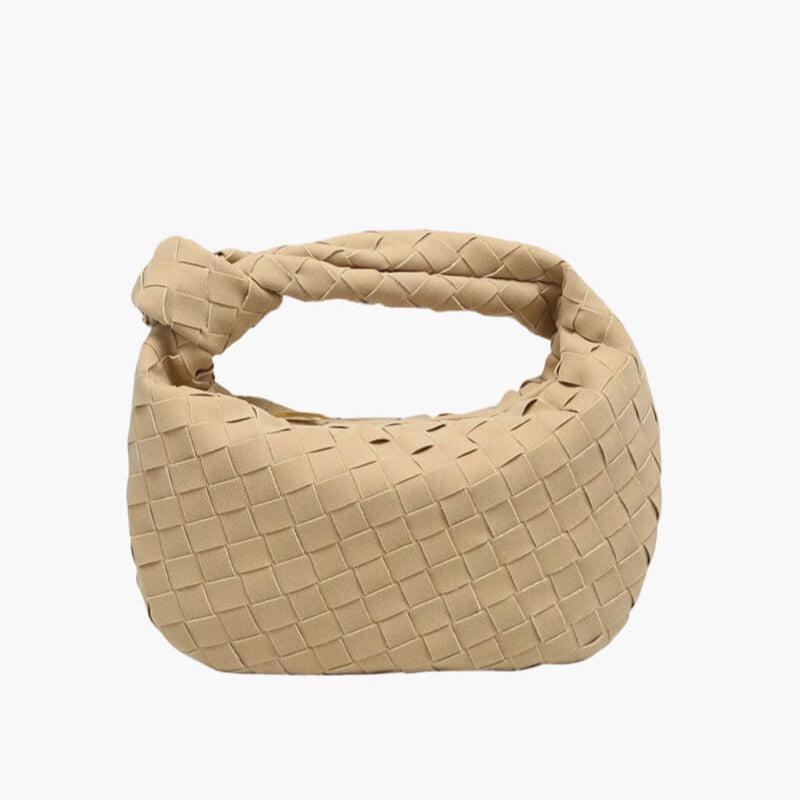 Limnick – Women's Mini Suede Shoulder Bag with Woven Knot Design