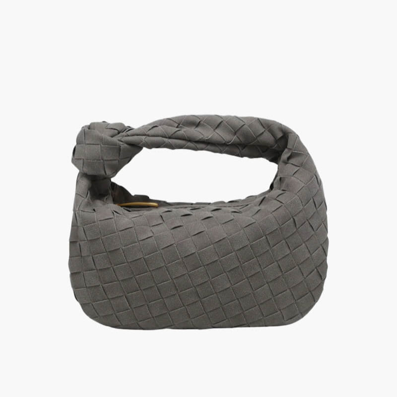 Limnick – Women's Mini Suede Shoulder Bag with Woven Knot Design