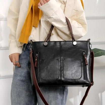 Limnick – Women's Vintage PU Leather Shoulder Bag with Adjustable Crossbody Strap